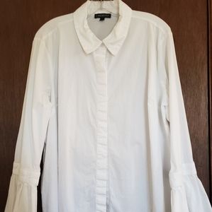Lane Bryant "angel" cuff button down